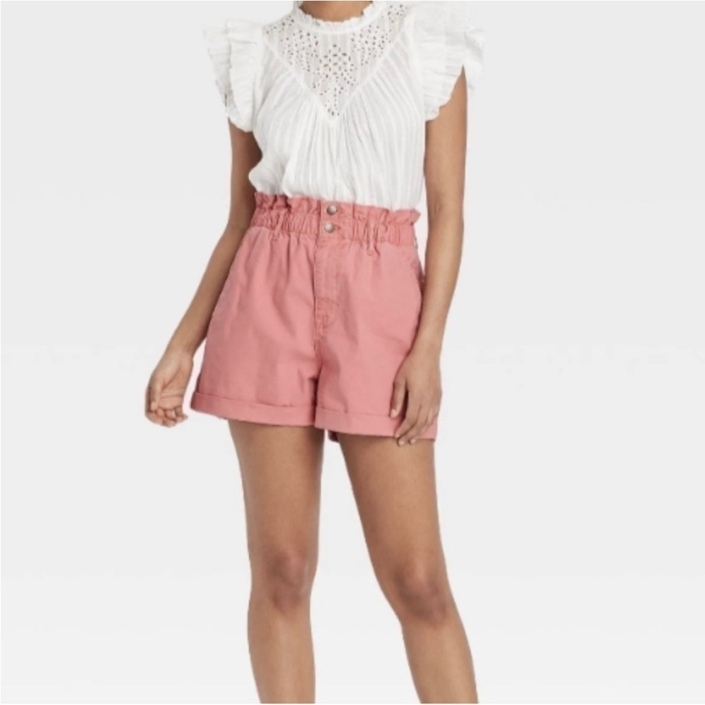 Universal Thread Pink High Waisted Ruffle Shorts